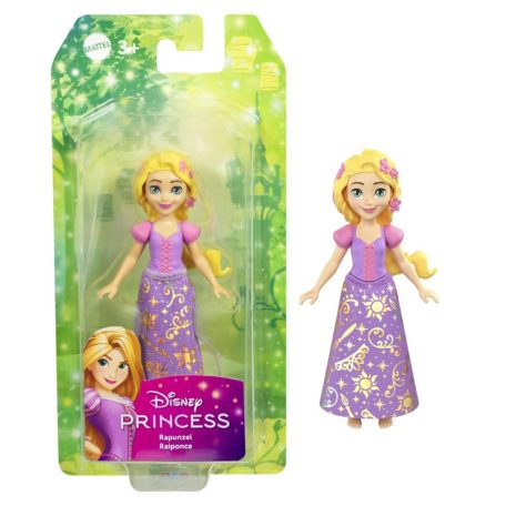 Disney Hercegnők - Mini Aranyhaj hercegnő baba csillogó ruhában