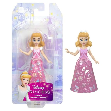 Disney Hercegnők - Mini Hamupipőke baba csillogó ruhában