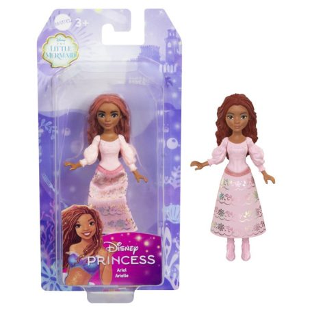Disney Hercegnők - Mini Ariel (mozis) hercegnő baba csillogó ruhában