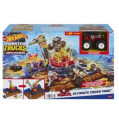   Hot Wheels Monster Trucks Arena Smashers - Ultimate Crush Yard pályakészlet és Bone Shaker