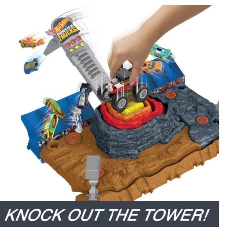 Hot Wheels Monster Trucks Arena Smashers - Ultimate Crush Yard pályakészlet és Bone Shaker