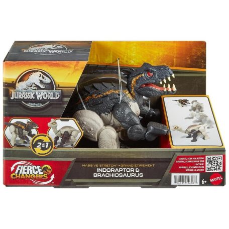 Jurassic World Fierce Changers - Indoraptor és Brachiosaurus átalakítható játékfigura