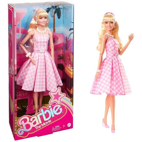Barbie: The Movie - Barbie baba rózsaszín kockás ruhában