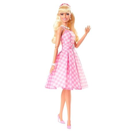 Barbie: The Movie - Barbie baba rózsaszín kockás ruhában
