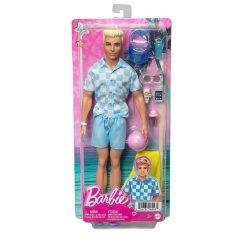   Barbie - Szőke Ken baba úszónadrággal és strandkiegészítőkkel