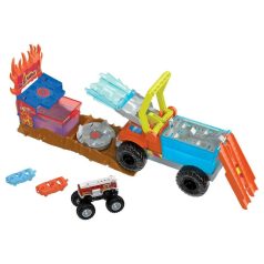   Hot Wheels Monster Trucks Arena Smashers - 5 Alarm Color Shifters Színváltós mentési művelet