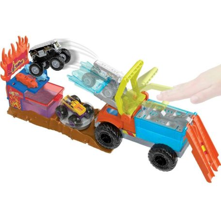 Hot Wheels Monster Trucks Arena Smashers - 5 Alarm Color Shifters Színváltós mentési művelet