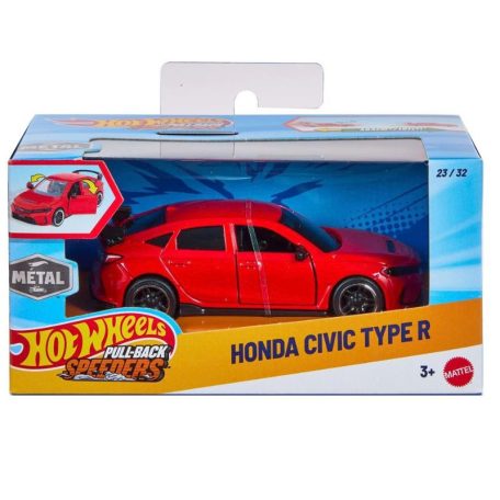 Hot Wheels Pull-Back Speeders - 23/32 felhúzható kisautó - Honda Civic Type Rl (1:43)