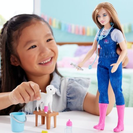Barbie 65. évfordulós Karrier játékszett - Állatorvos baba