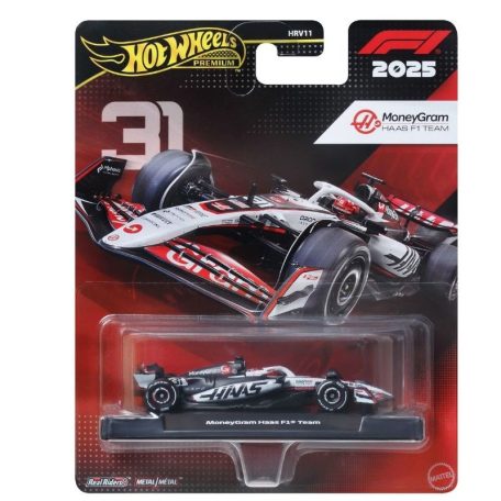 Hot Wheels Premium F1 kisautó - MoneyGram Haas F1 Team 2025 - Esteban Ocon (31)
