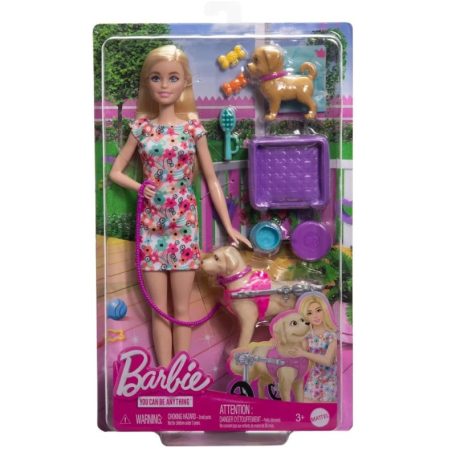 Barbie Gondoskodás játékszett - Kerekesszékes kutyussal