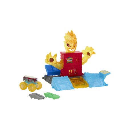 Hot Wheels Monster Trucks Power Smasher Tűzszörny pályaszett