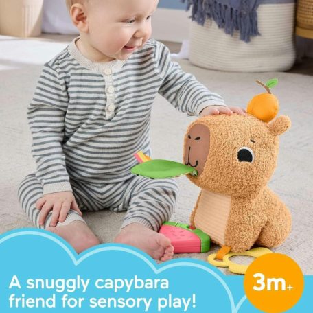 Fisher-Price Sensimals Kapibara plüss szenzoros készségfejlesztő bébijáték