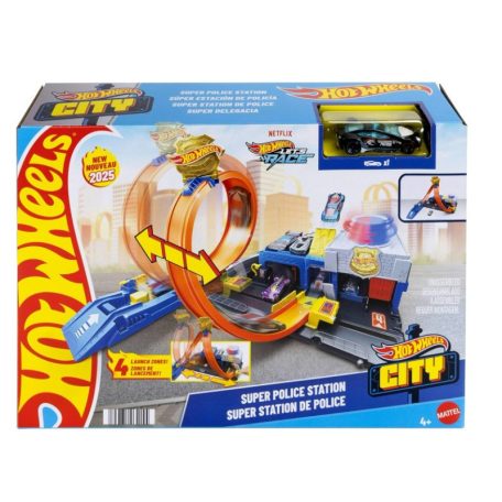 Hot Wheels Szuper Rendőrállomás pályaszett