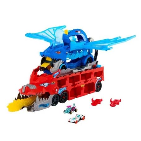 Hot Wheels City Sárkányjárgány autószállító játékszett