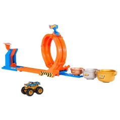   Hot Wheels: Monster Trucks Bigfoot 2 az 1-ben hurok-és ugratópálya 50. évfordulós járgánnyal