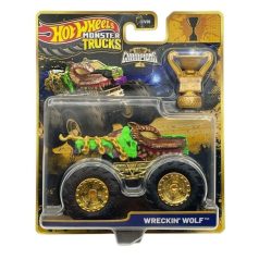   Hot Wheels Monster Trucks - Trophy Champions bajnok kisautó serleggel - Wreckin Wolf (1:64)