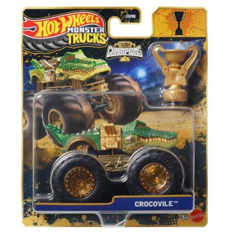 Hot Wheels Monster Trucks - Trophy Champions bajnok kisautó serleggel - Crocovile (1:64)