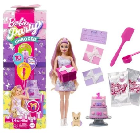 Barbie Party Reveal meglepetés szett - Francia bulldog