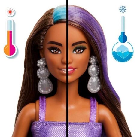 Barbie Party Reveal Glamour meglepetés divatbaba (lila)