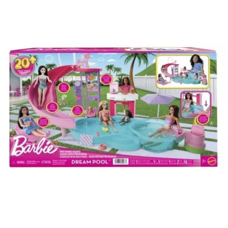 Barbie medencés buli játékszett