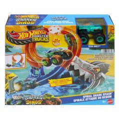   Hot Wheels Monster Trucks Mega-Wrex spirális cápás ütközés pályaszett