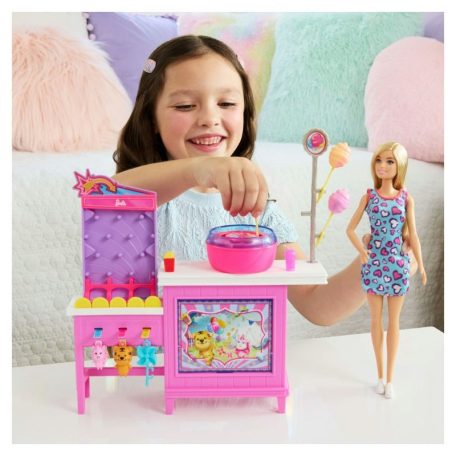 Barbie Rejtélyek tengerparti detektívek - Vattacukor stand játékszett