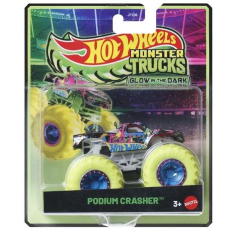 Hot Wheels Monster Trucks Glow in the Dark sötétben világító játékautó - Podium Crasher (1:64)