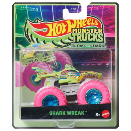 Hot Wheels Monster Trucks Glow in the Dark sötétben világító játékautó - Shark Wreak (1:64)