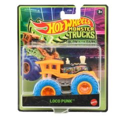   Hot Wheels Monster Trucks Glow in the Dark sötétben világító játékautó - Loco Punk (1:64)