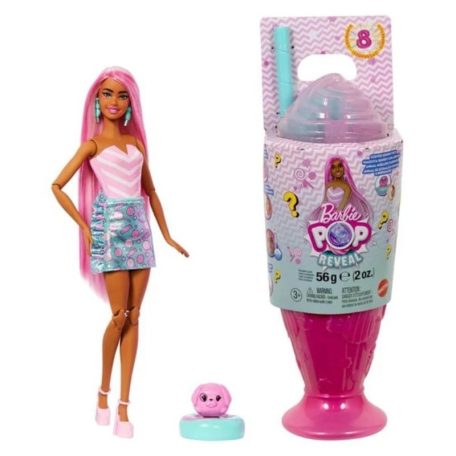 Barbie Pop Reveal játékszett - Illatos shaker baba (pink)