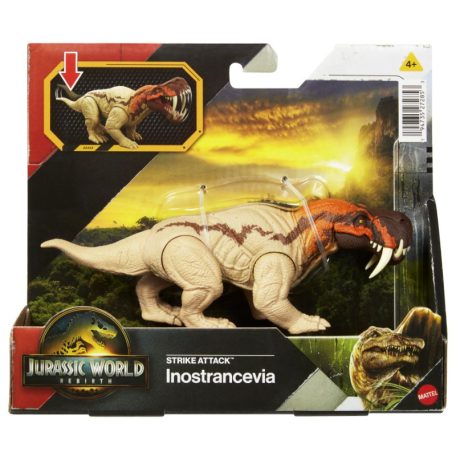 Jurassic World: Újjászületés - Strike Attack - Inostrancevia támadó dinó figura