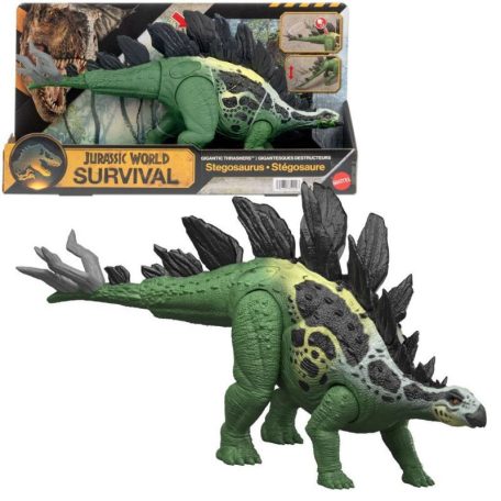 Jurassic World Gigantic Thrashers - Óriás támadó dinó akciófigura - Stegosaurus