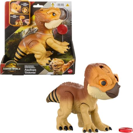 Jurassic World: Újjászületés - Aquilops Dolores interaktív dinó figura