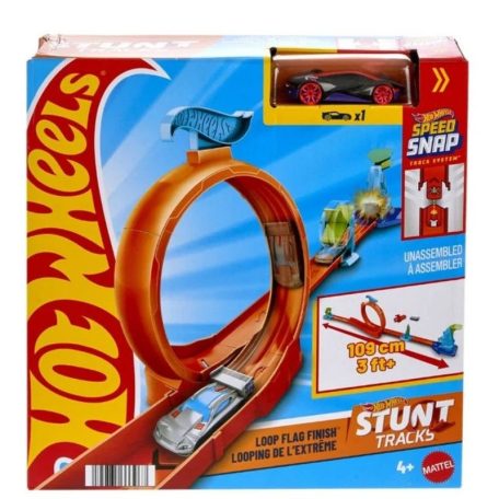 Hot Wheels Stunt Tracks- Loop Flag Finish pályaszett