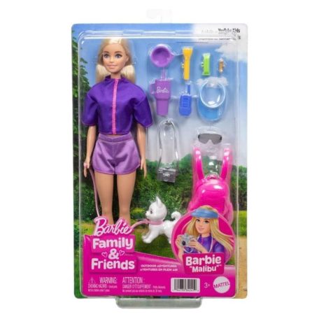 Barbie Family & Friends - Malibu Barbie baba kirándul játékszett