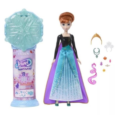 Disney Frozen Jewel Reveal - Jégvarázs Jégkristály meglepetés szett Anna divatbabával