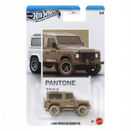 Hot Wheels Silver Series 5/6 Pantone 7504 kisautó - Land Rover Defender(barna)