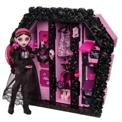 Monster High Rémtrendi öltöző Draculaura játékbabával