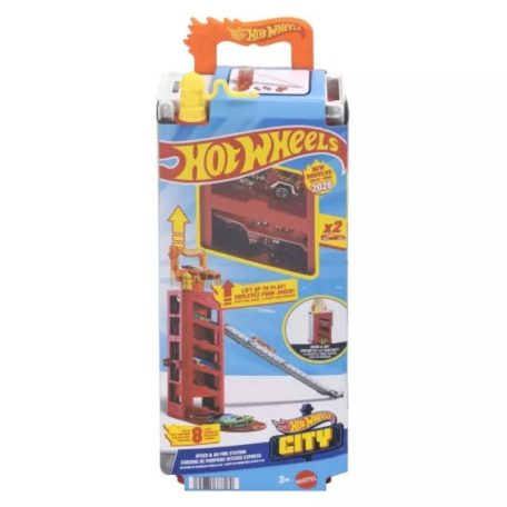 Hot Wheels turbóstart garázs - Speed and Go Tűzoltóállomás