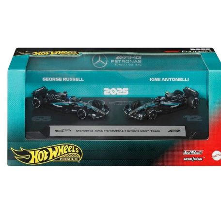 Hot Wheels F1 kisautó 2-es Csomag - Mercedes: Antonelli és Russel modellek