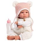 LLorens Lara síró baba szívecskés ruciban (38 cm)