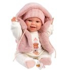 LLorens Chloe síró baba mellényben (38 cm)