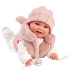 LLorens Chloe síró baba mellényben (38 cm)
