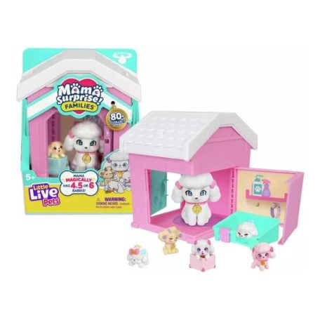 Little Live Pets Mama Surprise Családok játékszett - Uszkár családi kutyaház