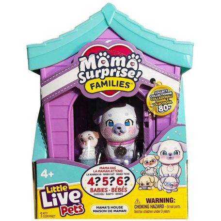 Little Live Pets Mama Surprise Családok játékszett S2 - Mopsz családi kutyaház