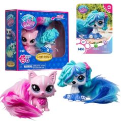   Littlest Pet Shop állatpár 2-es csomag 6. széria - Rózsaszín róka és uszkár kutya(485-486)