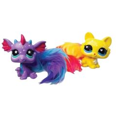   Littlest Pet Shop állatpár 2-es csomag 6. széria - Cica és sárkány (487-488)