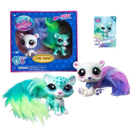 Littlest Pet Shop állatpár 2-es csomag 6. széria - Jegesmedve és párduc (491-492)