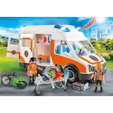 Playmobil City Life 70049 Mentőautó villogó fényekkel
